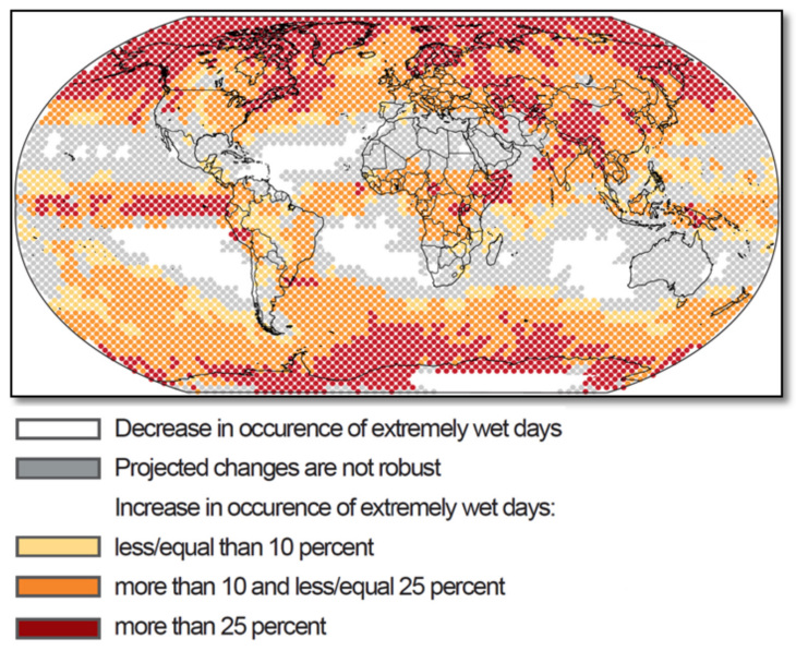 Klimasignalkarten global feuchte Tage